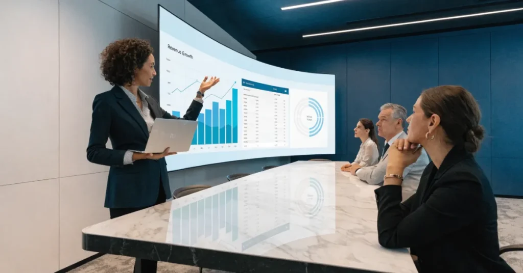 Modern Accounting technology helping executives make faster strategic decisions through real-time financial reporting and business analytics.