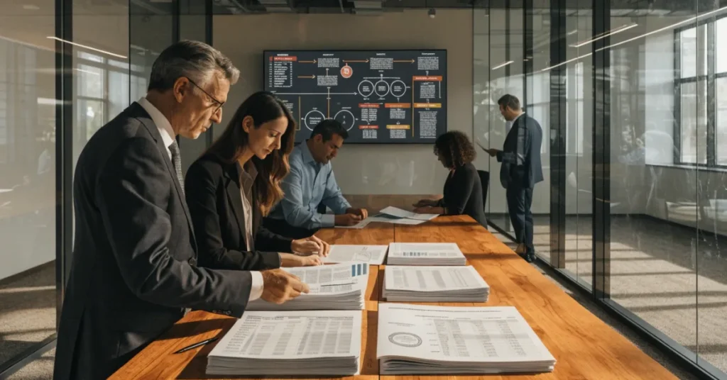 Corporate team reviewing Accounting Policies changes to strengthen compliance, transparency, and financial governance.