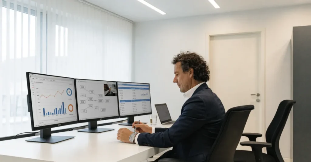 ERP Systems integrating accounting, inventory, HR, procurement, and finance modules through one centralized business platform.