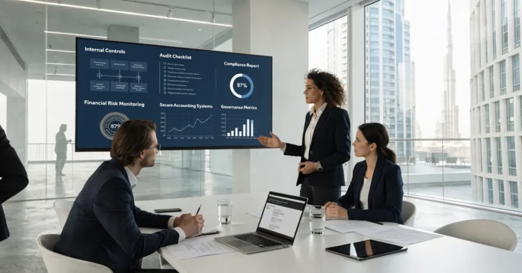 Business professional identifying fraud risks using Forensic Accounting techniques to improve financial transparency and compliance.