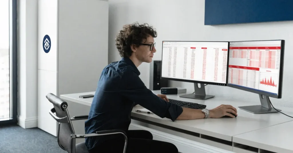 Business professional identifying fraud risks using Forensic Accounting techniques to improve financial transparency and compliance.