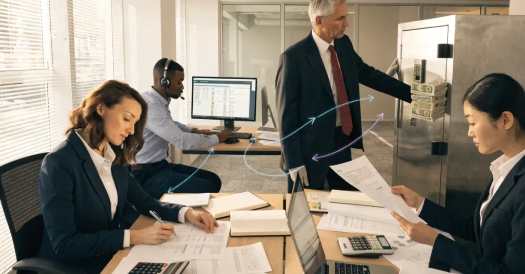 Fraud Prevention with internal controls, financial monitoring, and compliance management systems.