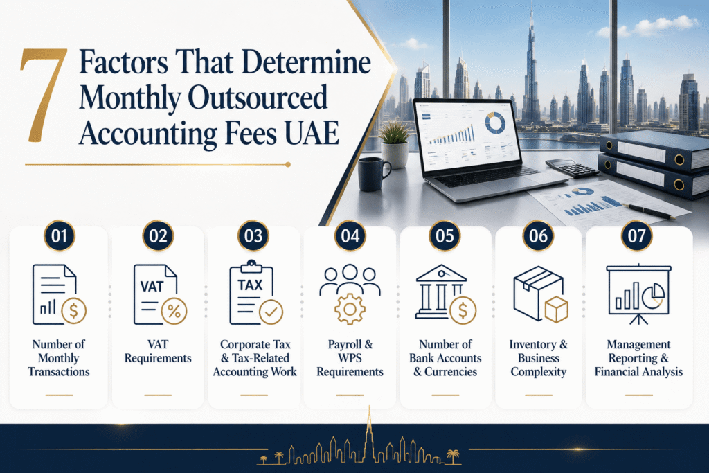7 factors determine Outsourced Accounting Fees UAE