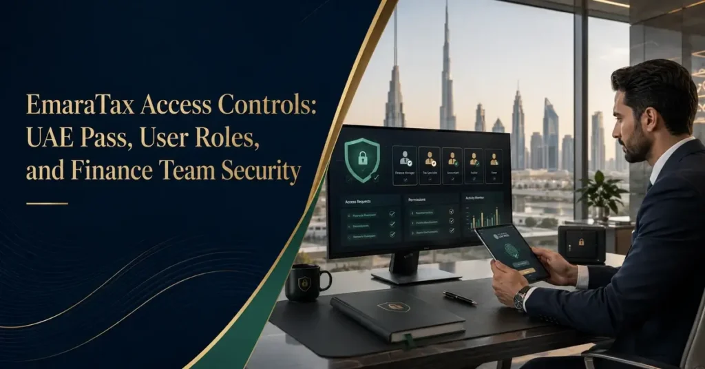 EmaraTax Access Controls UAE Pass, User Roles and Finance Team Security