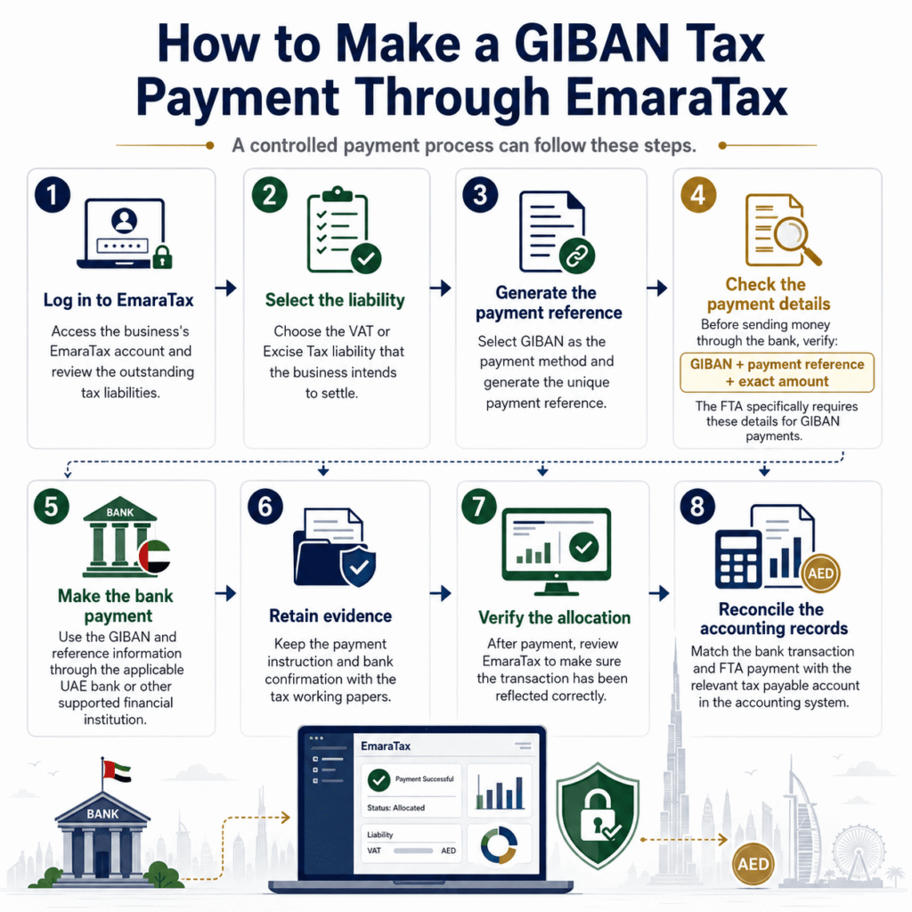 Tax payment reconciliation UAE
