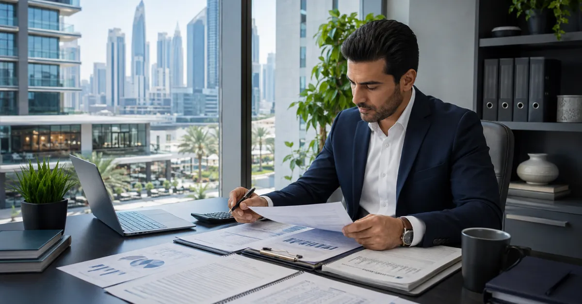 Property Management Accounting UAE showing residential and commercial property VAT, owner statements and property-level financial reporting.