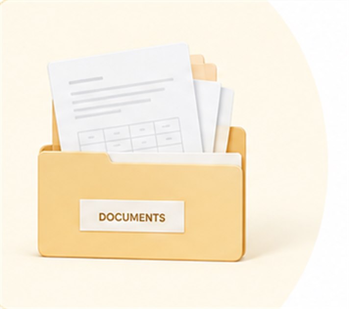 Documents prepared and arranged for review