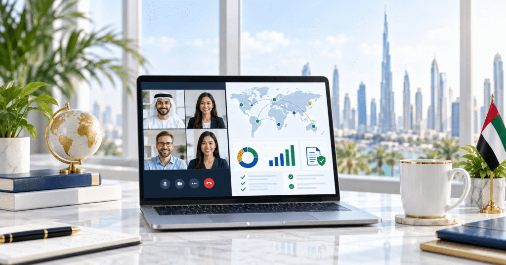  Remote teams working (Cross Border Tax UAE Services)