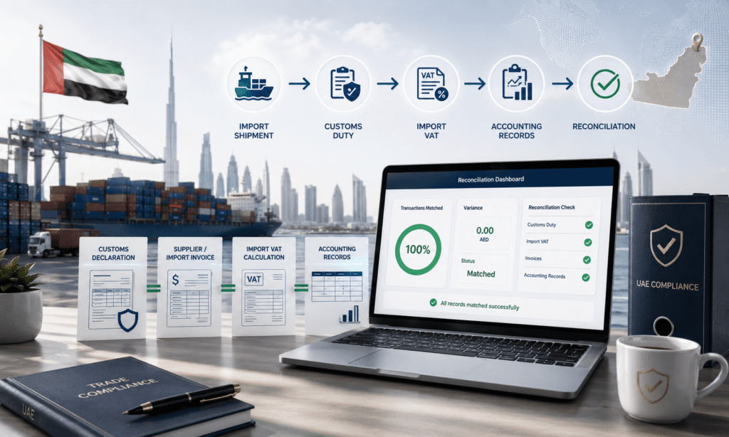 Customs duty and import VAT reconciliation UAE