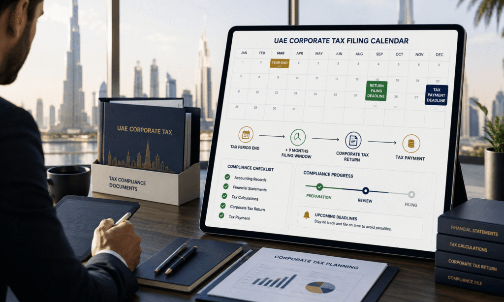 UAE Corporate Tax Filing Calendar