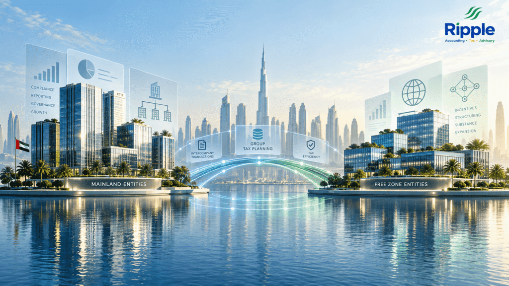 mainland free zone tax planning UAE