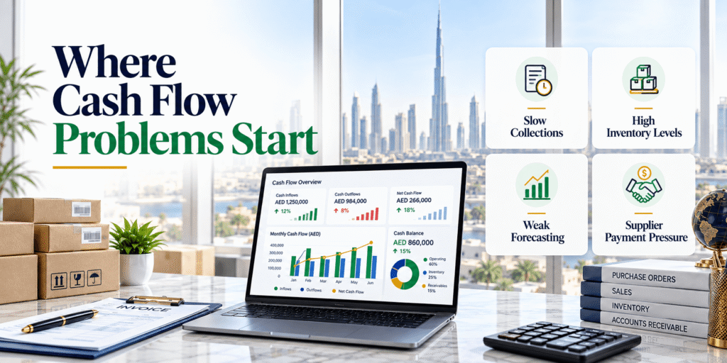 cash flow management UAE trading