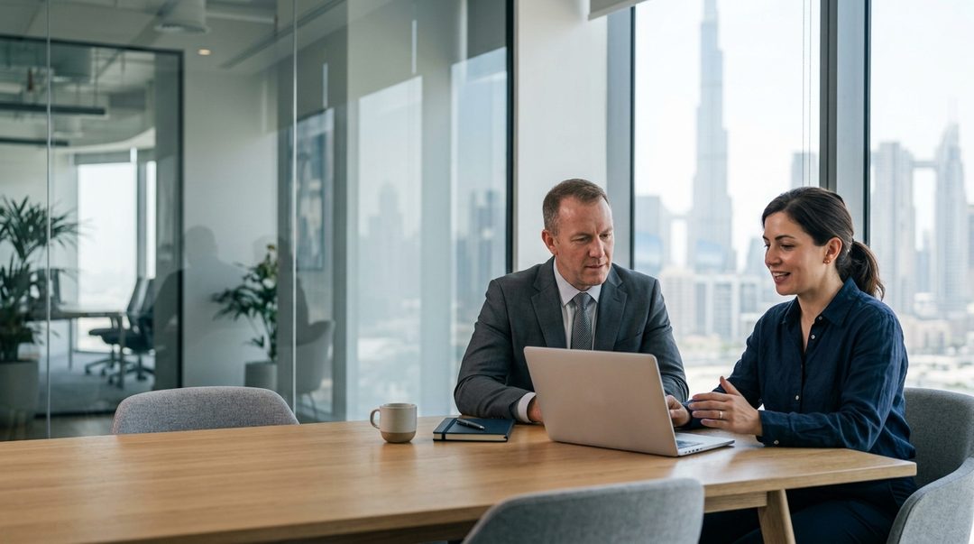 A Ripple adviser reviewing contract and revenue schedules with a software company&rsquo;s founder