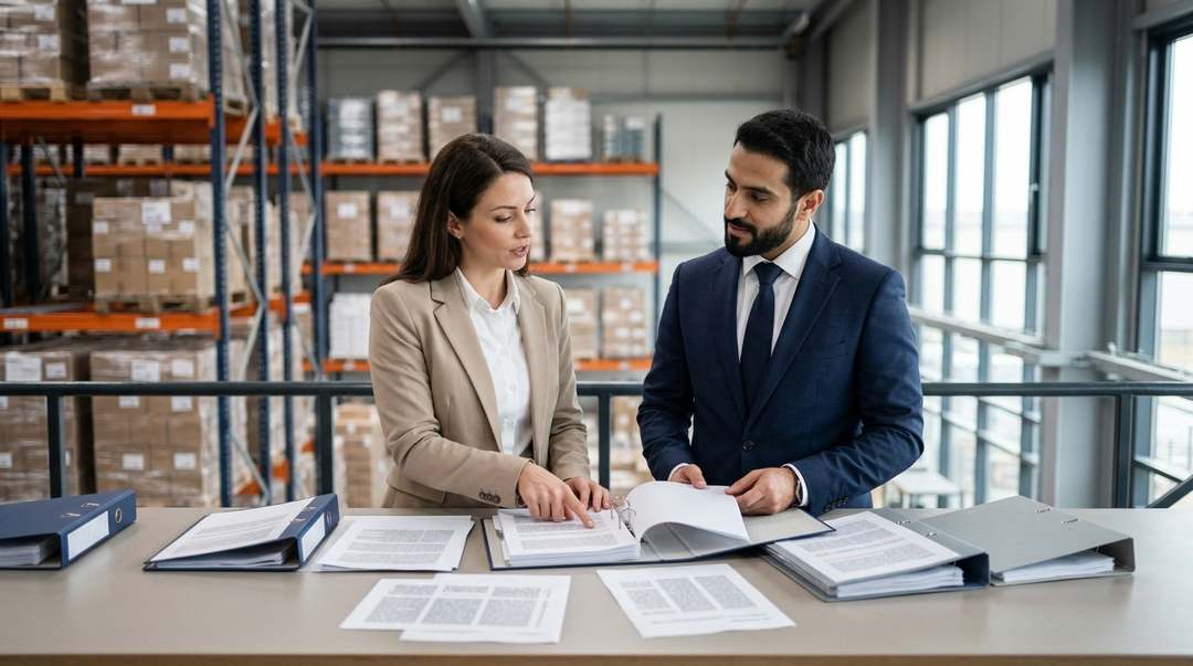 Two Ripple advisers going through a trading client's records