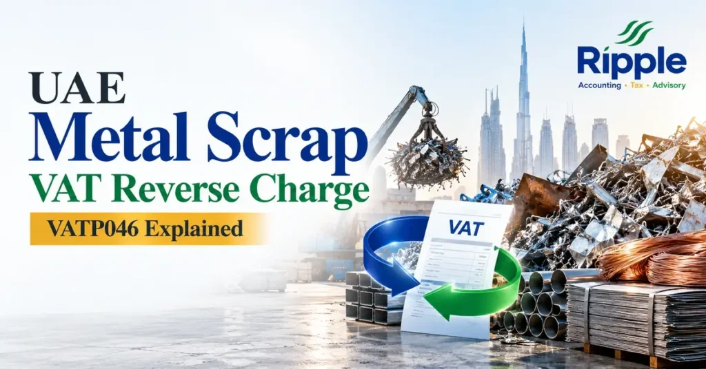 UAE metal scrap VAT reverse charge VATP046 guidance