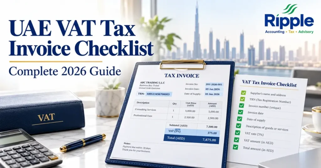 UAE VAT Tax Invoice Checklist Complete 2026 Guide