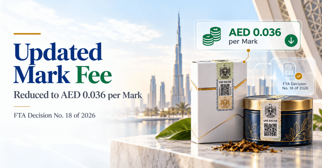 Key Amendment 1: Tax Mark Fee Reduced to AED 0.036
